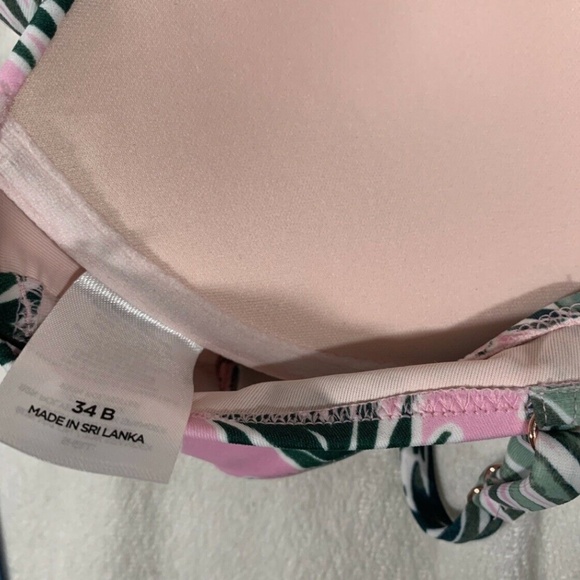 NWT $30 Shade & Shore Sun Tan Push Up V Wire Bandeau Bikini Top [SZ 34B‎ ] - Picture 11 of 13